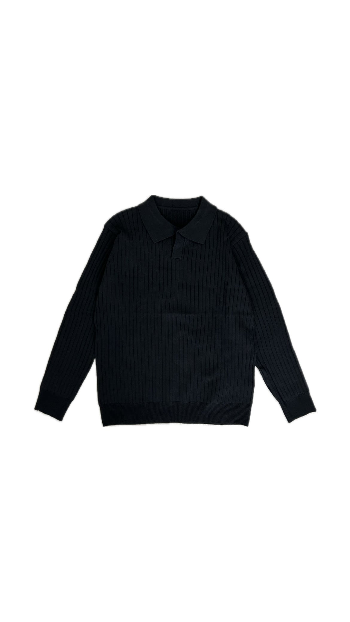 Long Sleeve Polo (Black)