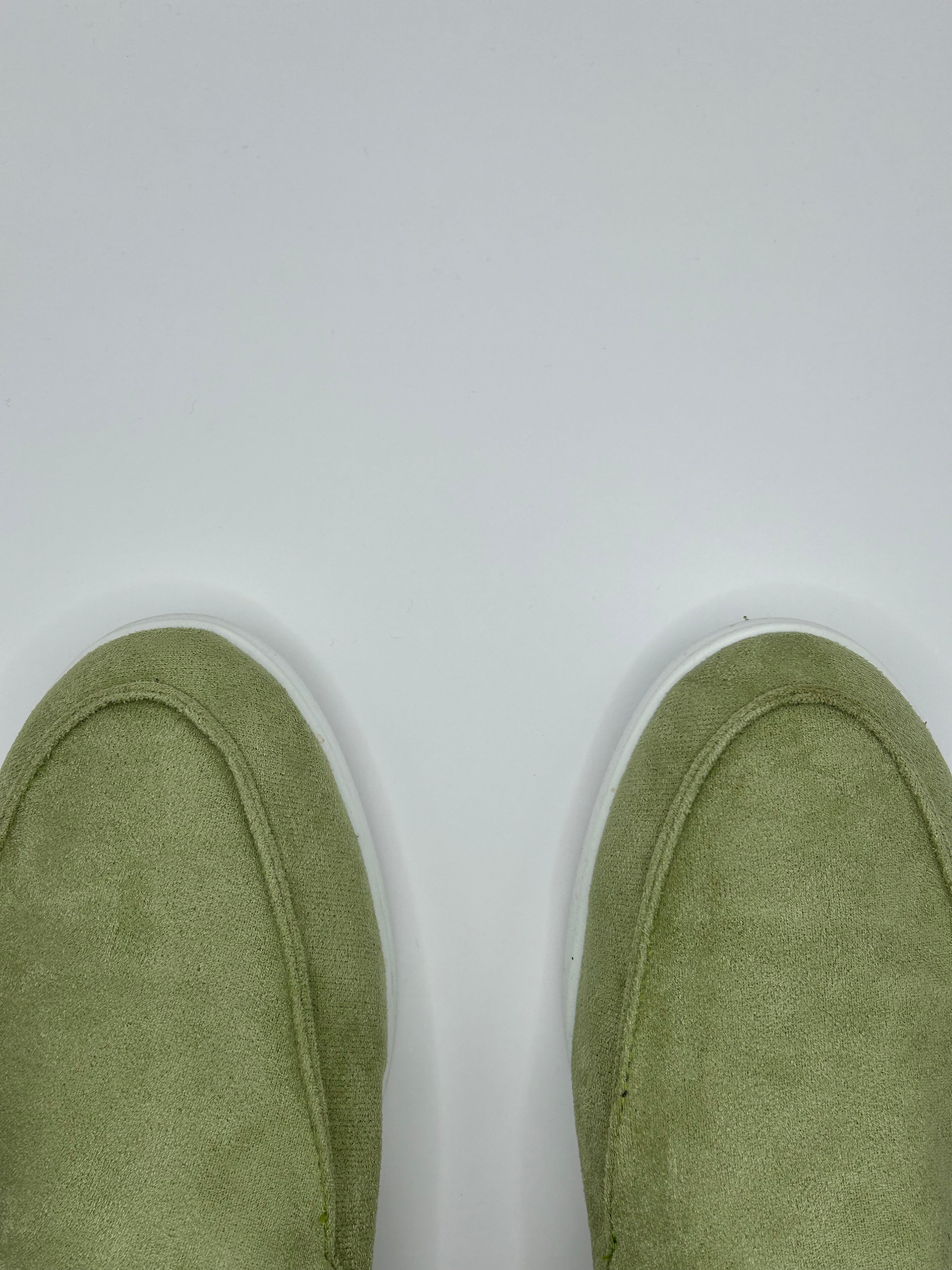 Suede Yacht Loafers (Mint Green)