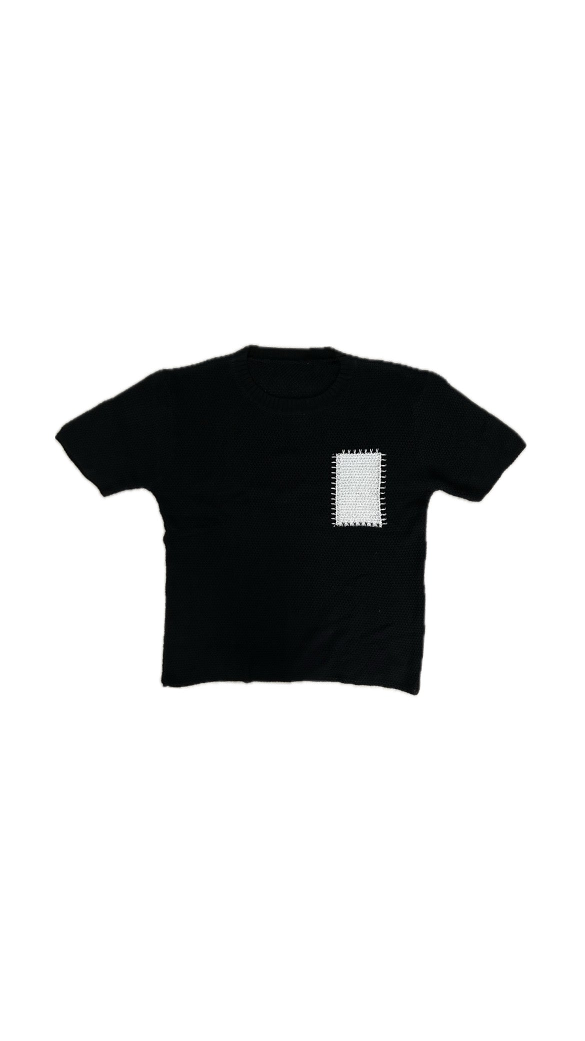 Camiseta de parche de lona (negro)