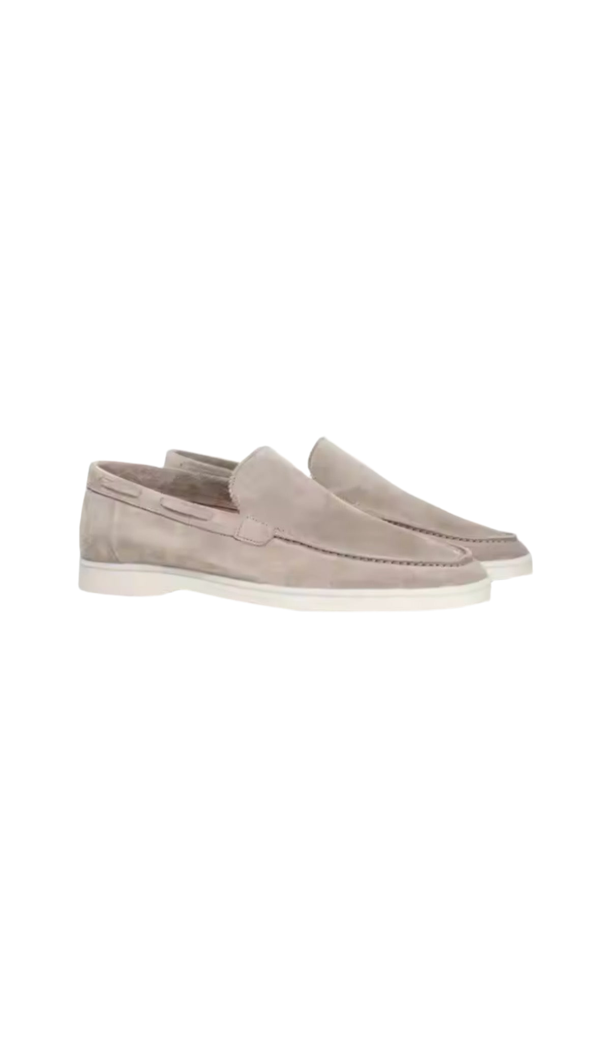 Suede Yacht Loafers (Beige)