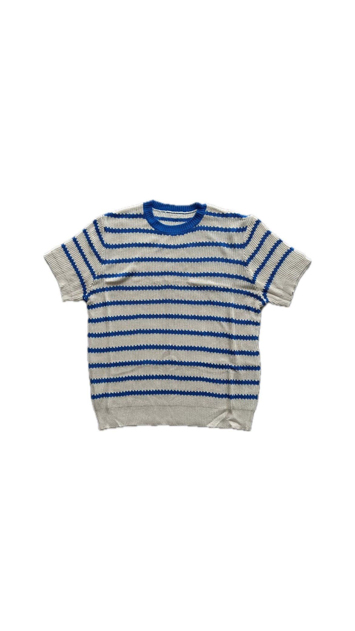 Striped Textured T-shirt (Blue)