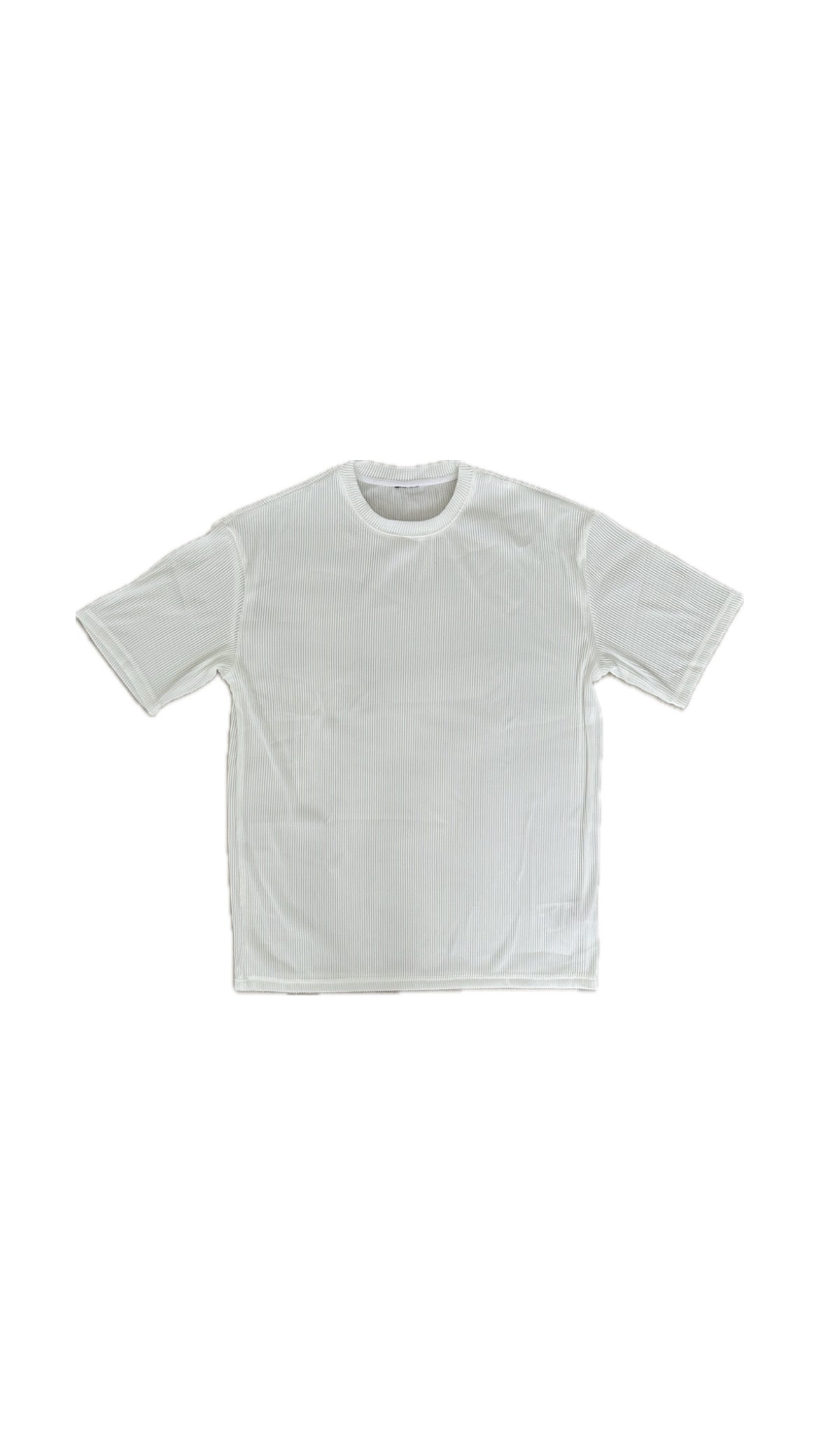 Vertical Textured T-Shirt (White)