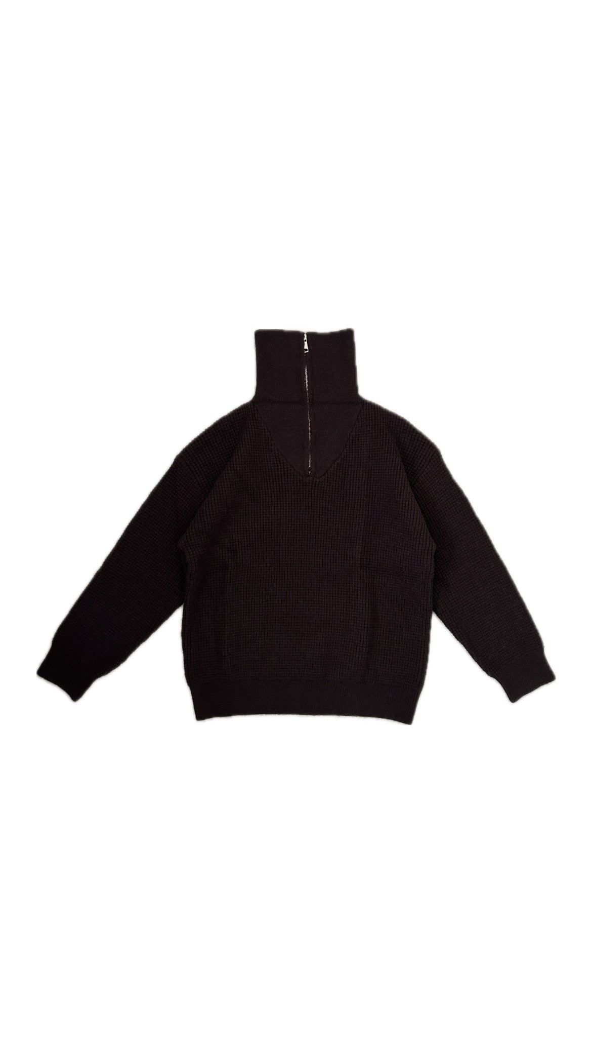 Quarter Zip Sweater (Brown)