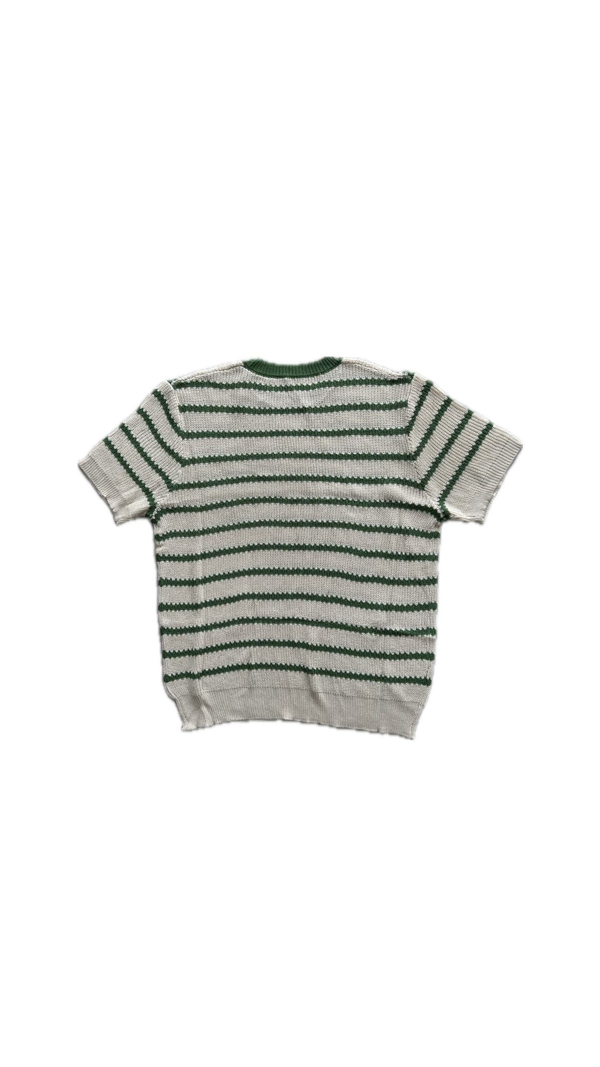 Striped Textured T-shirt (Green)