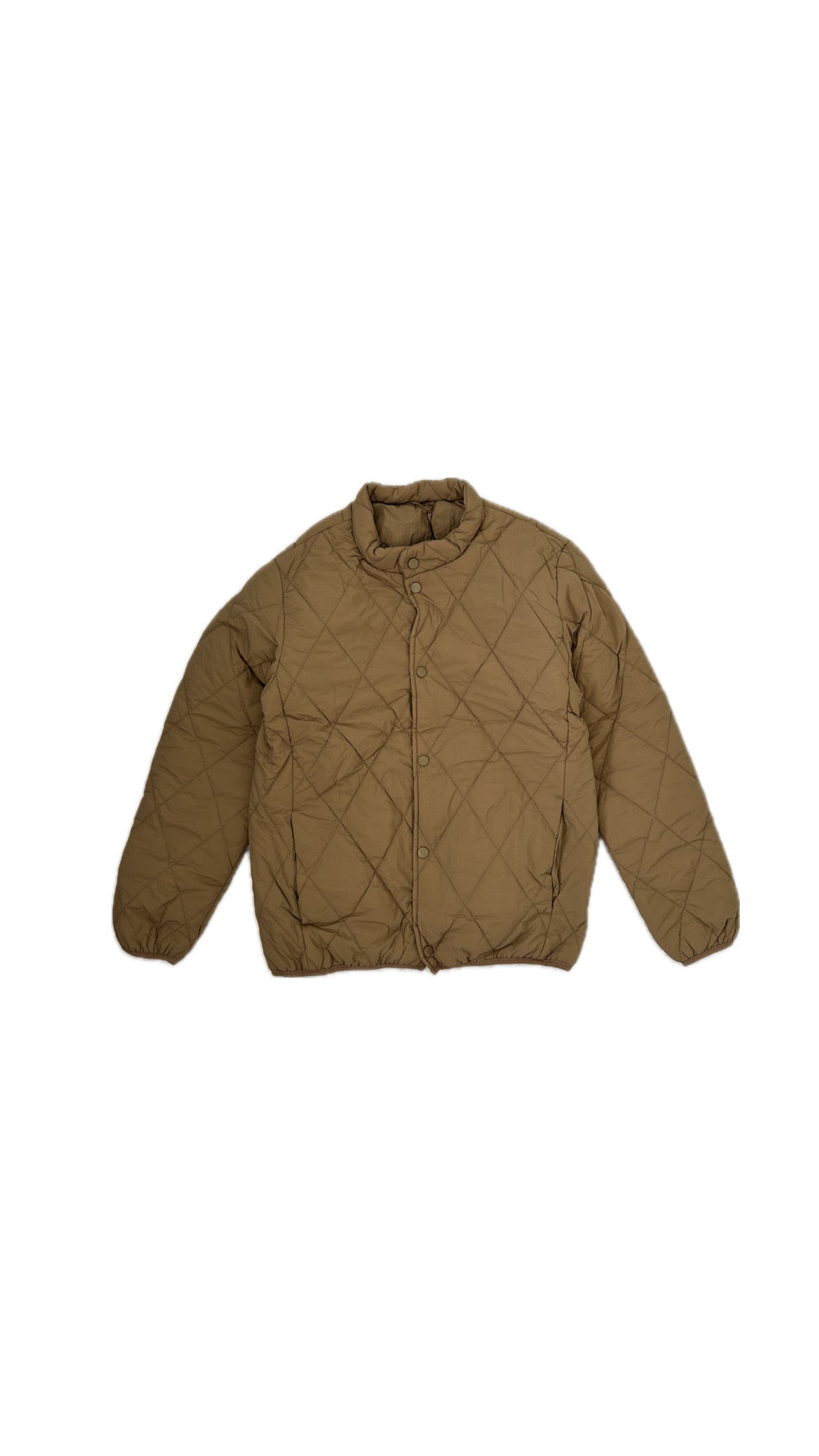 Diamond Puffer Jacket (Beige Gold)