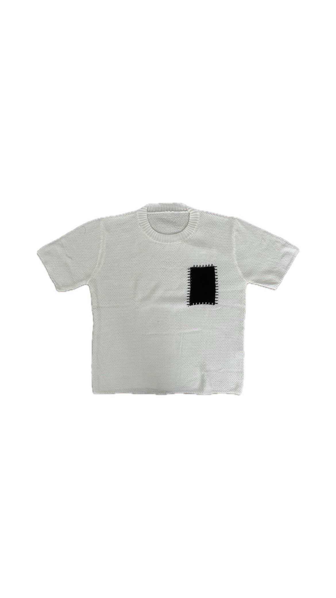 T-shirt de patch en toile (blanc)